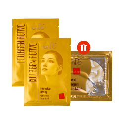 Collagen Active: 2 Маски Интензивен лифтинг + подарък маска за клепачи