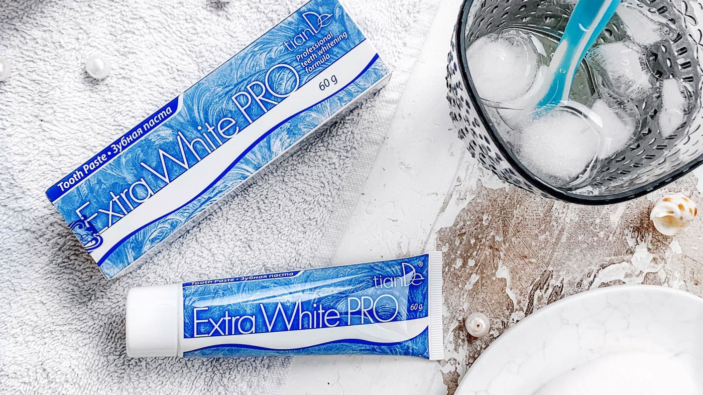 Паста за зъби „Extra White PRO” избелваща