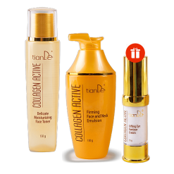 Collagen Active: Хидратиращ тоник и стягаща емулсия за лице и шия – ПОДАРЪК лифтинг крем за очи