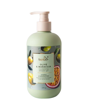 Възстановяващ душ гел с маслини и маракуя, 470 гр.