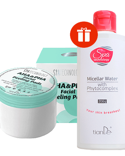 Пилинг тампони за лице – ПОДАРЪК мицеларна вода с фитокомплекс