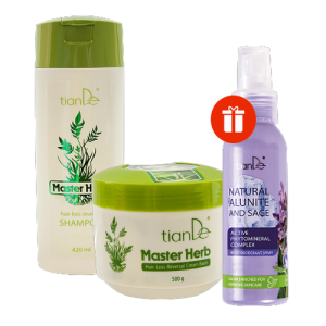 Шампоан + крем-балсам против оплешивяване – ПОДАРЪК дезодорант„Алунит и салвия“