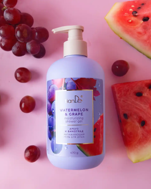 Хидратиращ душ гел „Диня и грозде“, 470 мл