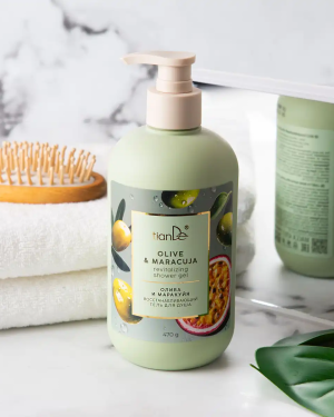 Възстановяващ душ гел с маслини и маракуя, 470 гр.