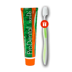 Паста за зъби „Продентал” подарък Четка за зъби “Продентал“ зелена
