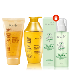 Моделиращ гел и стягаща емулсия за лице и шия ПОДАРЪК Възстановяващ спрей есенция