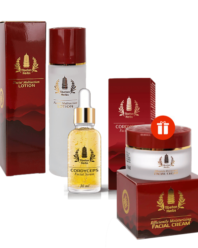 Комплект Tibetan Herbs с кордицепс + Подарък Хидратиращ крем за лице